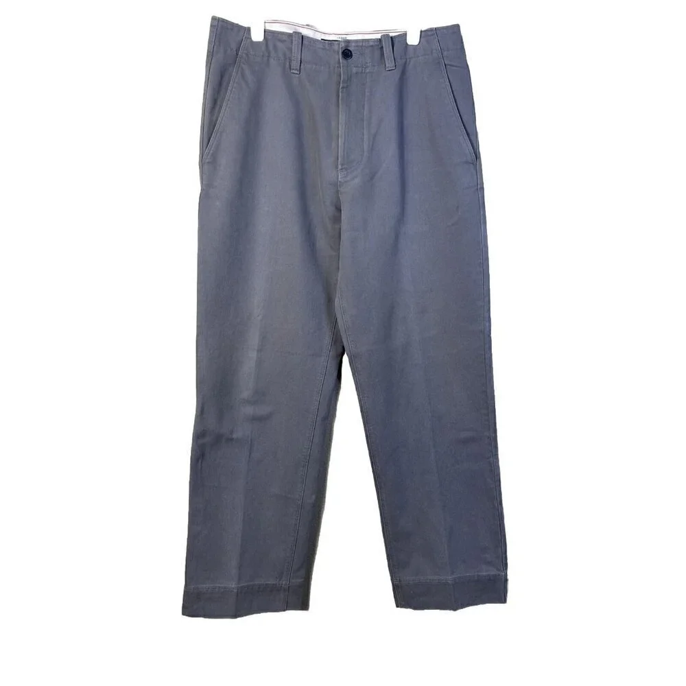 J Crew Men's Pants Gray Size 33x32 100% Cotton Casual Khakis Style 63083